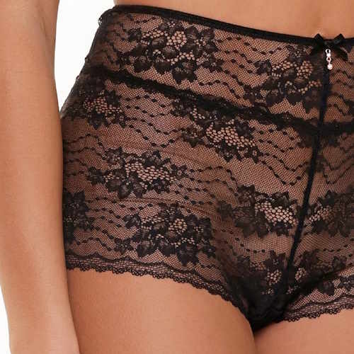 LingaDore Depths of black lingerie black high waist brief LingaDore Depths of black lingerie black high waist brief