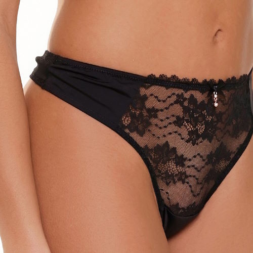 LingaDore Depths of black lingerie black thong LingaDore Depths of black lingerie black thong