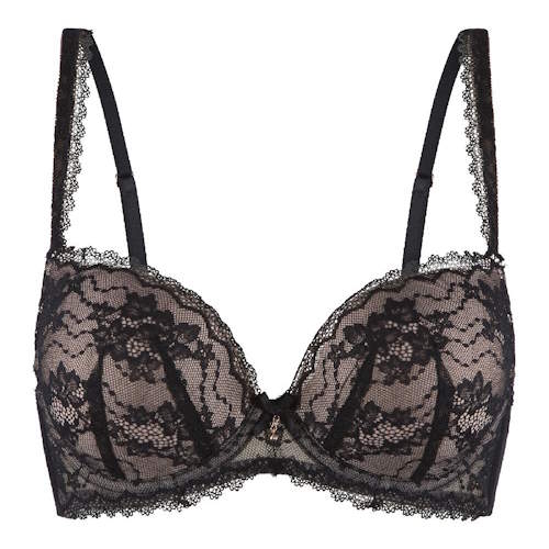 LingaDore Depths of black lingerie black push up bra LingaDore Depths of black lingerie black push up bra