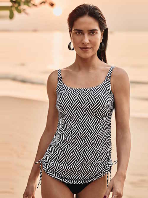 Anita Care Latina black/white prosthetic tankini Anita Care Latina black/white prosthetic tankini