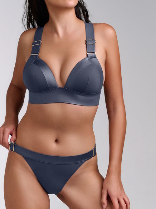 Marlies Dekkers Swimwear Cache Coeur grey padded bikini bra Marlies Dekkers Swimwear Cache Coeur grey padded bikini bra