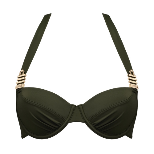 Marlies Dekkers Swimwear Royal Navy khaki padded bikini bra Marlies Dekkers Swimwear Royal Navy khaki padded bikini bra