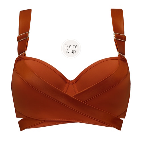 Marlies Dekkers Swimwear Cache Coeur orange padded bikini bra Marlies Dekkers Swimwear Cache Coeur orange padded bikini bra