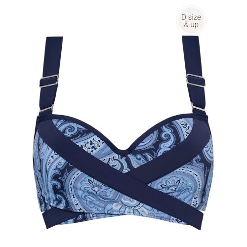 Marlies Dekkers Swimwear Cache Coeur blue/print padded bikini bra Marlies Dekkers Swimwear Cache Coeur blue/print padded bikini bra