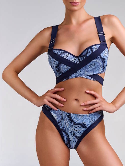 Marlies Dekkers Swimwear Cache Coeur blue/print bikini brief Marlies Dekkers Swimwear Cache Coeur blue/print bikini brief