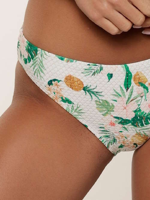 LingaDore Beach Tropical Botanic white/print bikini brief LingaDore Beach Tropical Botanic white/print bikini brief