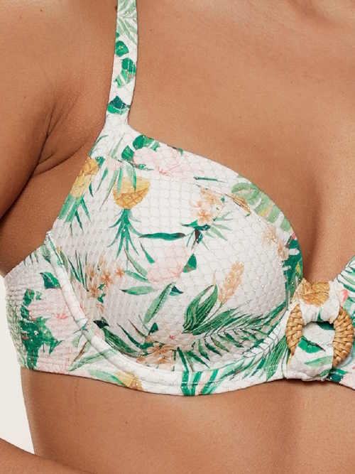 LingaDore Beach Tropical Botanic white/print padded bikini bra LingaDore Beach Tropical Botanic white/print padded bikini bra