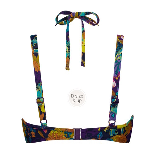Marlies Dekkers Swimwear Acapulco purple/print soft-cup bikini bra Marlies Dekkers Swimwear Acapulco purple/print soft-cup bikini bra