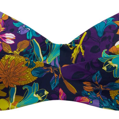 Marlies Dekkers Swimwear Acapulco purple/print soft-cup bikini bra Marlies Dekkers Swimwear Acapulco purple/print soft-cup bikini bra
