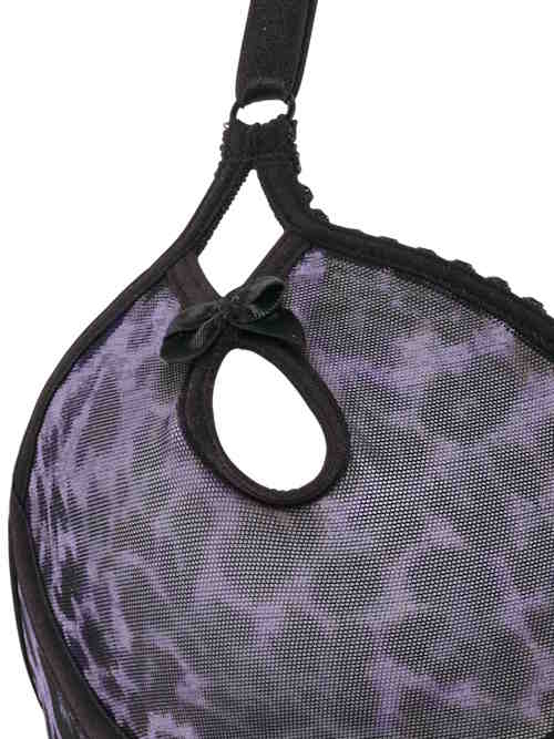 Marlies Dekkers Peekaboo purple/print non-padded bra Marlies Dekkers Peekaboo purple/print non-padded bra