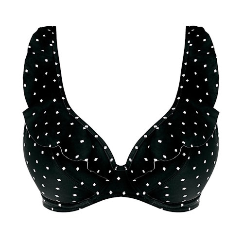 Freya Swim Jewel Cove black/print soft-cup bikini bra Freya Swim Jewel Cove black/print soft-cup bikini bra