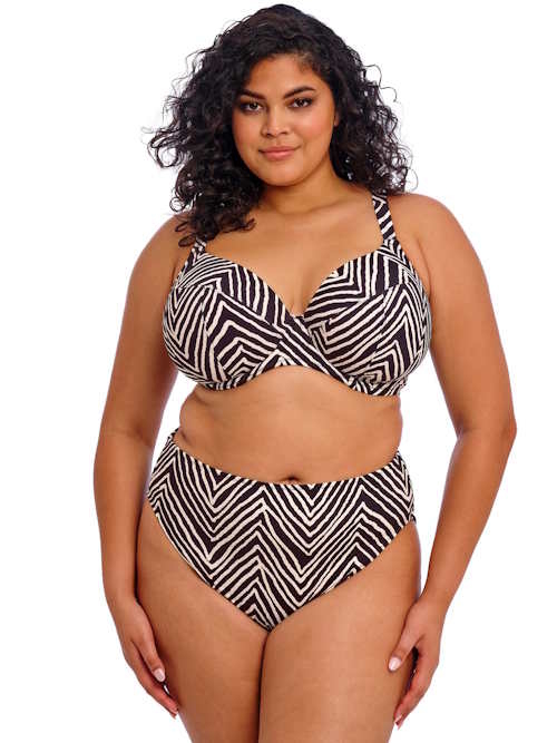 Elomi Swim Fiji Falls black/white soft-cup bikini bra Elomi Swim Fiji Falls black/white soft-cup bikini bra