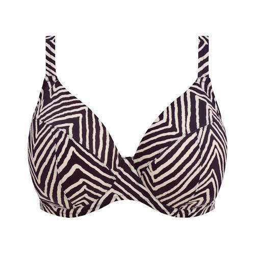 Elomi Swim Fiji Falls black/white soft-cup bikini bra Elomi Swim Fiji Falls black/white soft-cup bikini bra