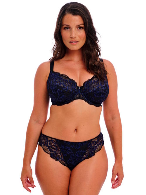 Fantasy Lingerie Emmaline black/blue non-padded bra Fantasy Lingerie Emmaline black/blue non-padded bra
