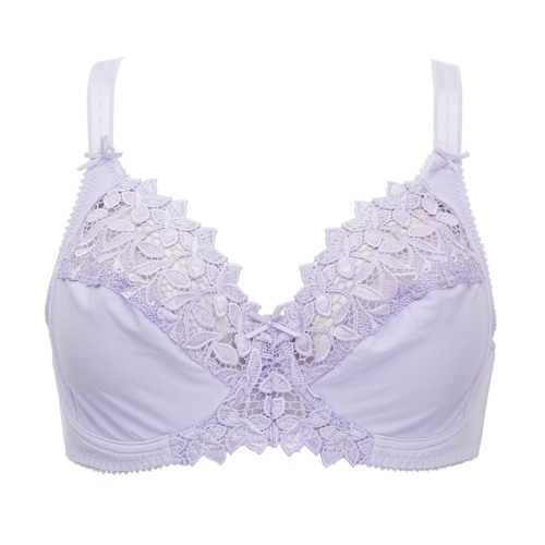Guy de France Embroidery violet non-padded bra Guy de France Embroidery violet non-padded bra