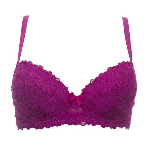 Guy de France Flower purple padded bra Guy de France Flower purple padded bra