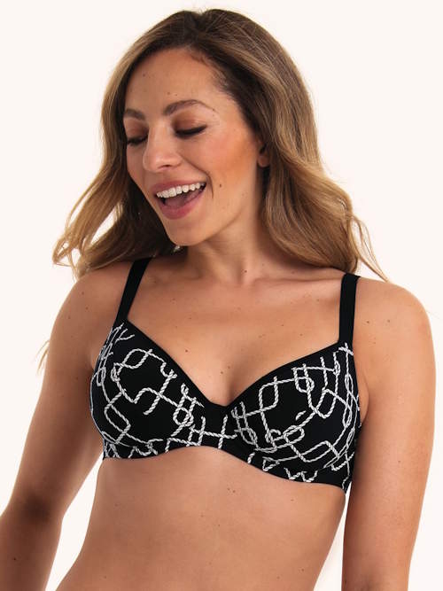 Anita Swimwear Gianna black/white soft-cup bikini bra Anita Swimwear Gianna black/white soft-cup bikini bra