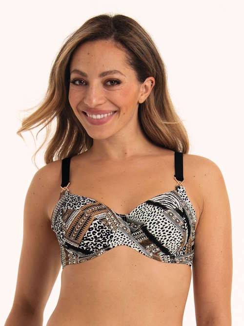 Anita Swimwear Smilla black/print soft-cup bikini bra Anita Swimwear Smilla black/print soft-cup bikini bra