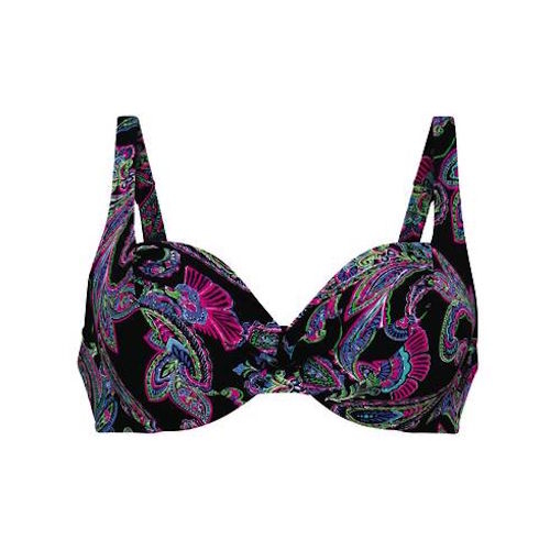Rosa Faia Swimwear Hermine black soft-cup bikini bra Rosa Faia Swimwear Hermine black soft-cup bikini bra