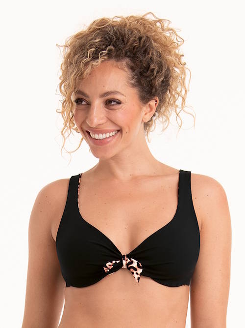 Rosa Faia Swimwear Loretta black/brown padded bikini bra Rosa Faia Swimwear Loretta black/brown padded bikini bra