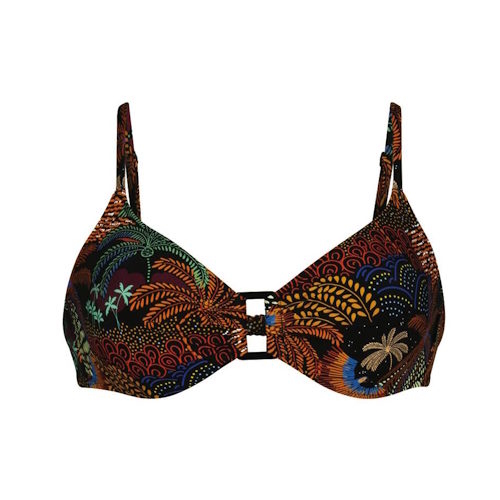 Rosa Faia Swimwear Stella black/print padded bikini bra Rosa Faia Swimwear Stella black/print padded bikini bra