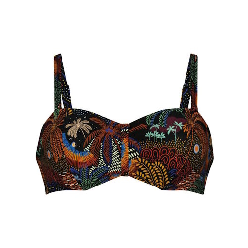 Rosa Faia Swimwear Ella black/print soft-cup bikini bra Rosa Faia Swimwear Ella black/print soft-cup bikini bra