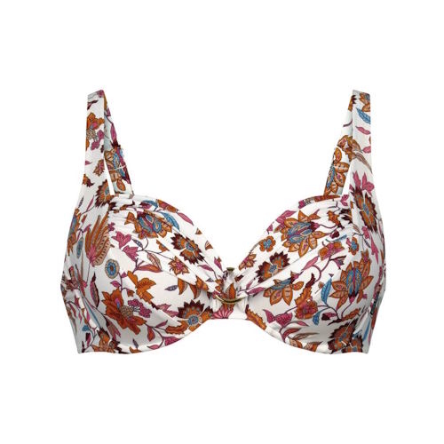 Rosa Faia Swimwear Hermine white/print soft-cup bikini bra Rosa Faia Swimwear Hermine white/print soft-cup bikini bra