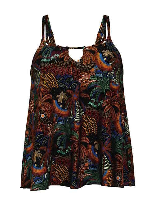 Rosa Faia Swimwear Mabela black/print tankini top Rosa Faia Swimwear Mabela black/print tankini top