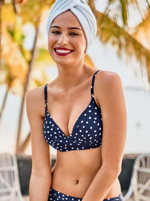Rosa Faia Swimwear Maja navy/white padded bikini bra Rosa Faia Swimwear Maja navy/white padded bikini bra