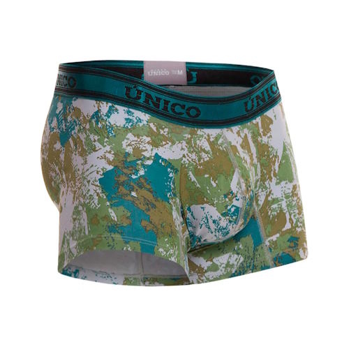 Mundo Unico Tinte Aspero green/print sport trunk Mundo Unico Tinte Aspero green/print sport trunk