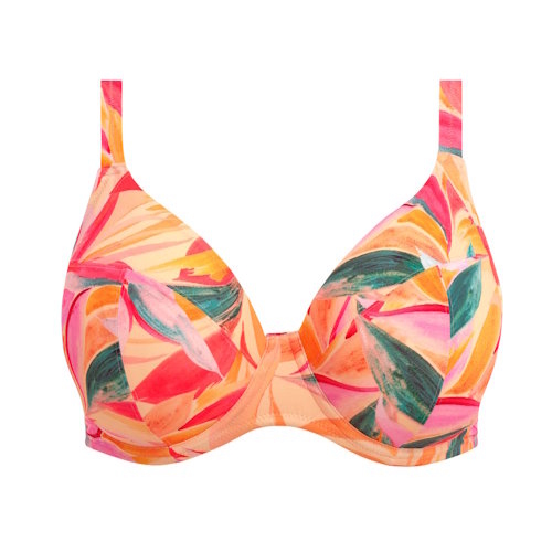 Elomi Swim Sancho Beach orange/pink soft-cup bikini bra Elomi Swim Sancho Beach orange/pink soft-cup bikini bra