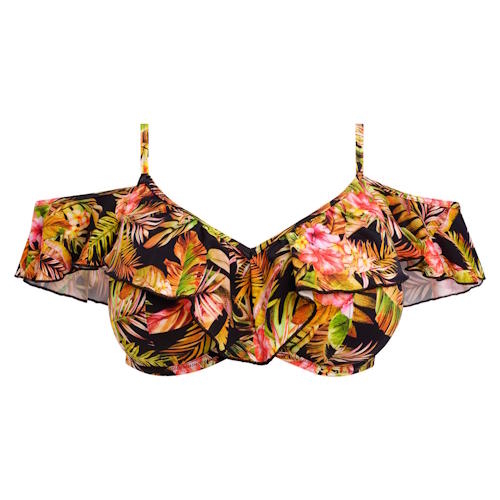 Elomi Swim Tiger Valley black soft-cup bikini bra Elomi Swim Tiger Valley black soft-cup bikini bra