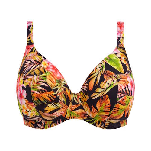 Elomi Swim Tiger Valley black soft-cup bikini bra Elomi Swim Tiger Valley black soft-cup bikini bra