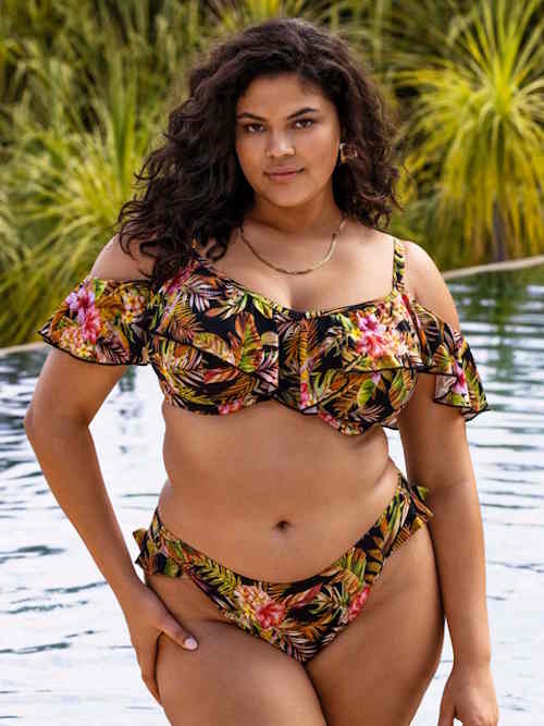 Elomi Swim Tiger Valley black bikini brief Elomi Swim Tiger Valley black bikini brief