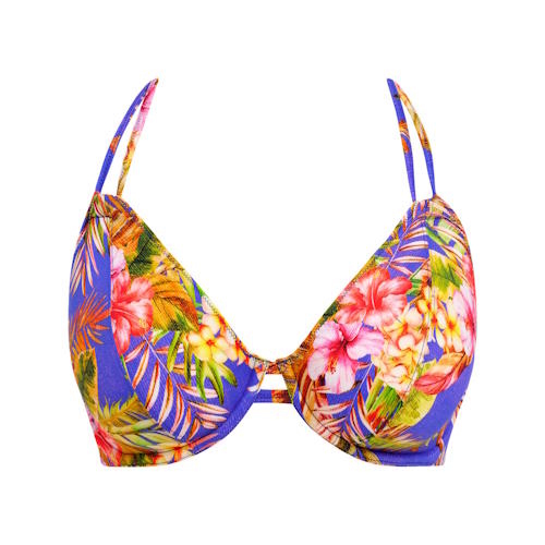 Freya Swim Tiger Valley blue soft-cup bikini bra Freya Swim Tiger Valley blue soft-cup bikini bra