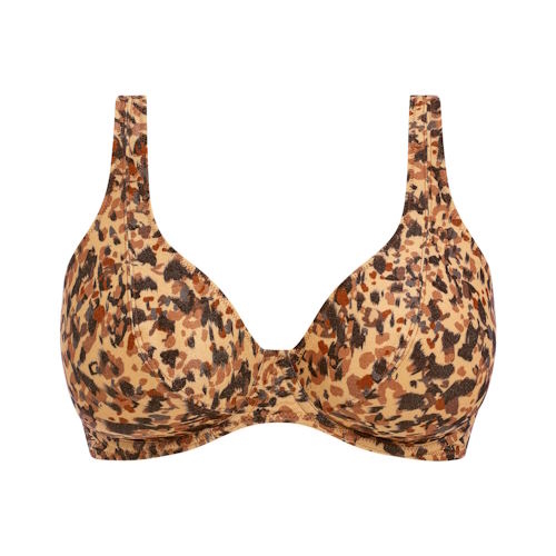 Freya Swim Arizona Wave brown/print soft-cup bikini bra Freya Swim Arizona Wave brown/print soft-cup bikini bra