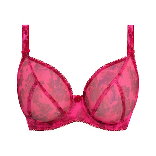 Freya Rose Blossom red/pink non-padded bra Freya Rose Blossom red/pink non-padded bra