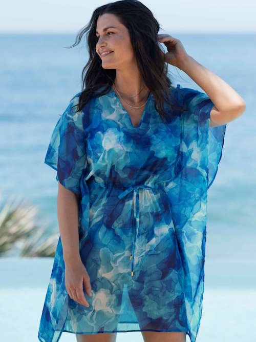Fantasy Swim Saunton Sands blue kaftan Fantasy Swim Saunton Sands blue kaftan