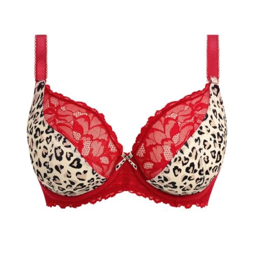 Freya Cherish Me red/white non-padded bra Freya Cherish Me red/white non-padded bra