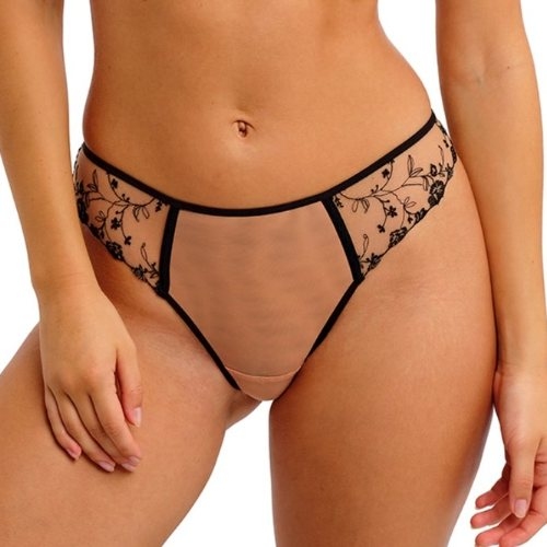 Freya Entwined powder/black thong Freya Entwined powder/black thong