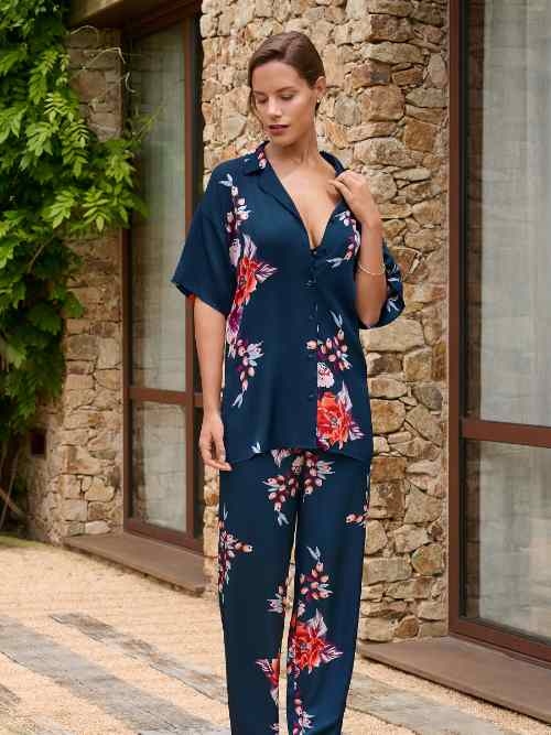 Lisca Amaryllis navy blue pyjama shirt Lisca Amaryllis navy blue pyjama shirt