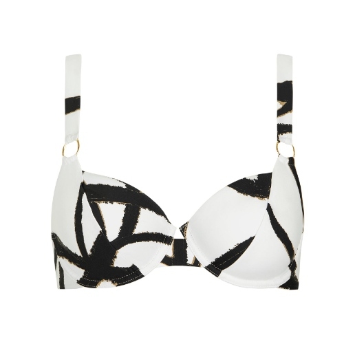Lisca Swimwear Honolulu white/black soft-cup bikini bra Lisca Swimwear Honolulu white/black soft-cup bikini bra