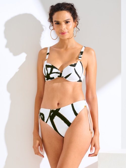 Lisca Swimwear Honolulu white/black soft-cup bikini bra Lisca Swimwear Honolulu white/black soft-cup bikini bra