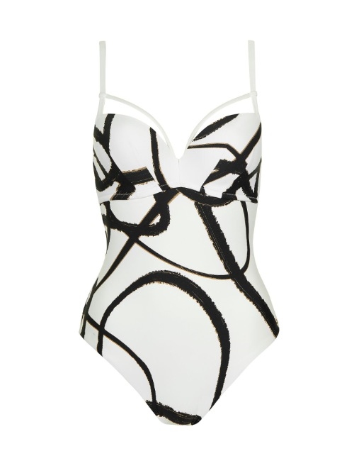 Lisca Swimwear Honolulu white/black bathingsuit Lisca Swimwear Honolulu white/black bathingsuit