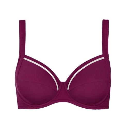 Lisca Swimwear Uvita bordeaux soft-cup bikini bra Lisca Swimwear Uvita bordeaux soft-cup bikini bra