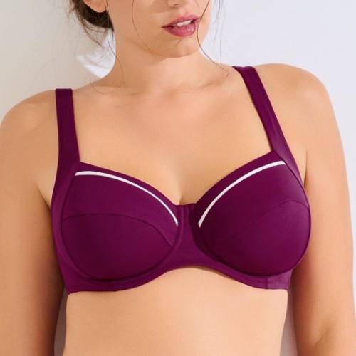 Lisca Swimwear Uvita bordeaux soft-cup bikini bra Lisca Swimwear Uvita bordeaux soft-cup bikini bra