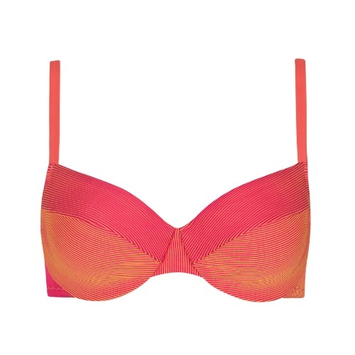 Lisca Swimwear Nairobi coral soft-cup bikini bra Lisca Swimwear Nairobi coral soft-cup bikini bra