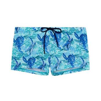 HOM Swimwear Tartane Blue Swim Boxer HOM Swimwear Tartane Blue Swim Boxer