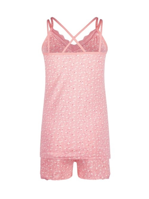 Charlie Choe Pink Cocktail pink/print shortama Charlie Choe Pink Cocktail pink/print shortama