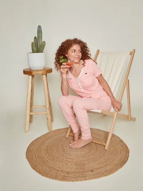 Charlie Choe Pink Cocktail pink/print pyjama pant Charlie Choe Pink Cocktail pink/print pyjama pant